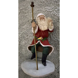 A Joyous Christmas Hallmark Collections Figurine Santa Christmas Sack Of Toys